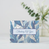 Blaues Wasserfarbenleder Postkarte (Stehend Vorderseite)