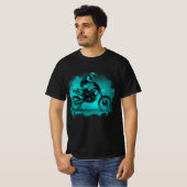 Blaues Wasserfarbenrad T-Shirt (Vorne ganz)