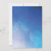 Blaues Wasserfarbkreuz - Bestätigung zur Einladung (Rückseite)