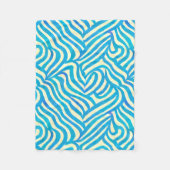 Blaues Wasserfarbmuster Fleecedecke (Vorderseite)