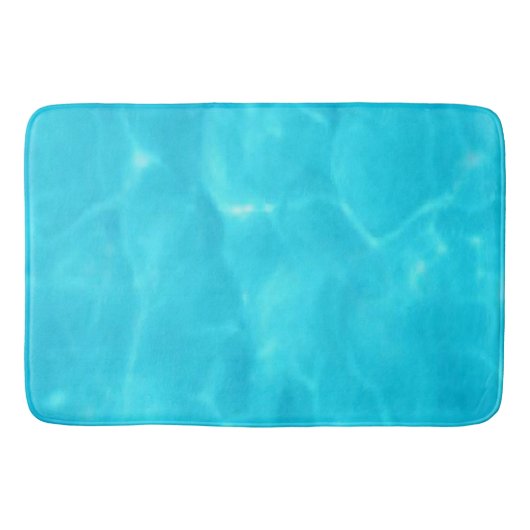 Blaues Wassermuster auf Badematte (Vorderseite)