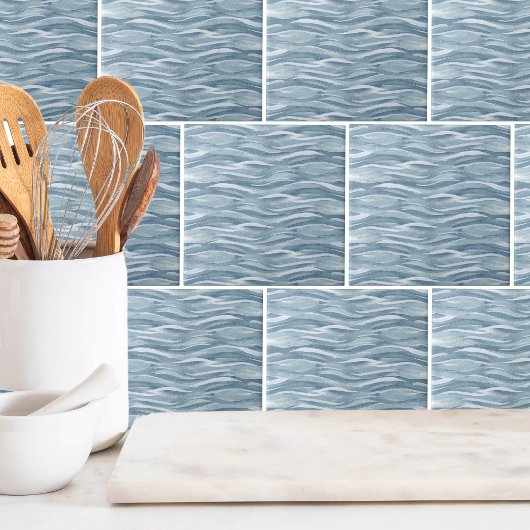 Blaues Wassermuster Fliese