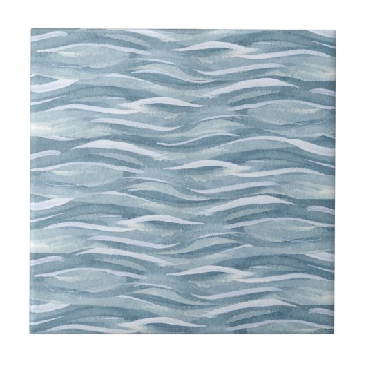 Blaues Wassermuster Fliese (Vorderseite)