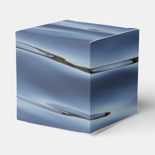 Blaues Wassermuster Geschenkschachtel (Rückseite)