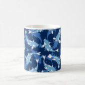 Blaues Wassermuster - Koi Fish Kaffeetasse (Mittel)