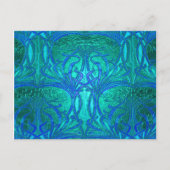Blaues Wassermuster Postkarte (Vorderseite)