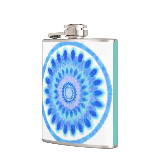 Blaues Wasserrad Flachmann (Links)