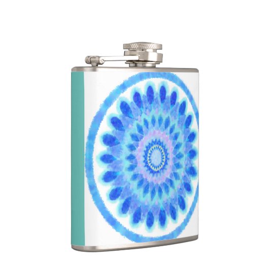 Blaues Wasserrad Flachmann (Rechts)