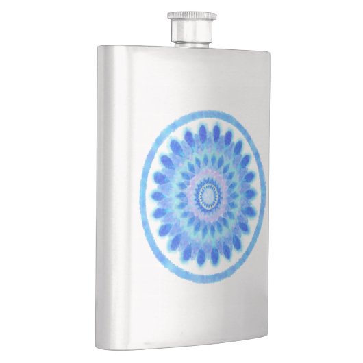 Blaues Wasserrad Flachmann (Rechts)