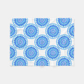 Blaues Wasserrad Fleecedecke (Vorderseite (Horizontal))