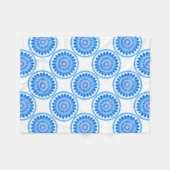 Blaues Wasserrad Fleecedecke (Vorderseite (Horizontal))