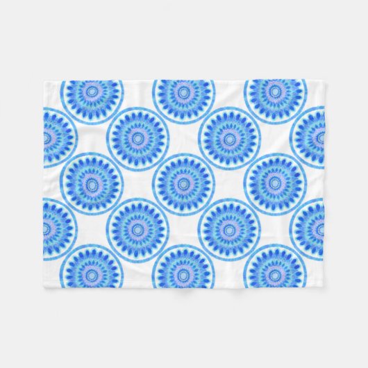 Blaues Wasserrad Fleecedecke (Vorderseite (Horizontal))