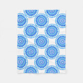 Blaues Wasserrad Fleecedecke (Vorderseite)