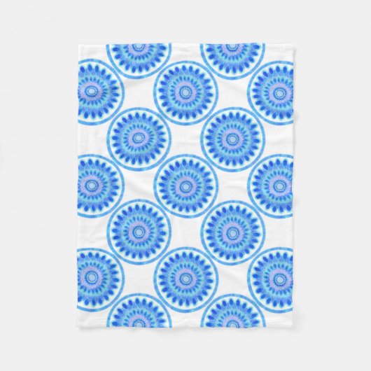 Blaues Wasserrad Fleecedecke (Vorderseite)