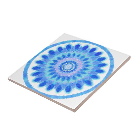 Blaues Wasserrad Fliese (Seite)