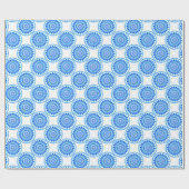 Blaues Wasserrad Geschenkpapier (Flach)
