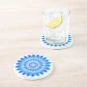 Blaues Wasserrad Getränkeuntersetzer (Seite)