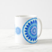 Blaues Wasserrad Kaffeetasse (VorderseiteRechts)