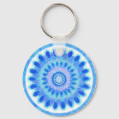 Blaues Wasserrad Schlüsselanhänger (Vorderseite)
