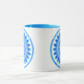 Blaues Wasserrad Tasse (Zentrum)