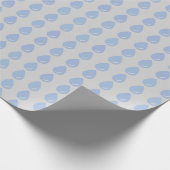 Blaues Wassertropfen Nahtloses Muster Geschenkpapier (Ecke)