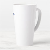 blaues Wassertropfendesign Milchtasse (Rechte Ecke)