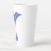 blaues Wassertropfendesign Milchtasse (Vorderseite)