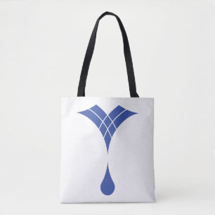 blaues Wassertropfendesign Tasche