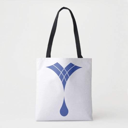 blaues Wassertropfendesign Tasche (Vorderseite)