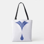 blaues Wassertropfendesign Tasche (Rückseite)