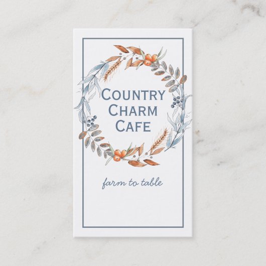 Blaues Watercolor Visitenkarte (Vorderseite)