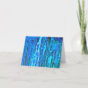 'Blaues Waterfall Dankeskarte