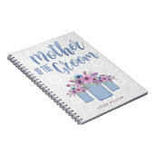 Blaues Weckglas-Blumenmutter des Bräutigams Notizblock (Rechte Seite)