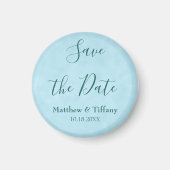 Blaues Wedding Save the Date Magnet (Vorne)