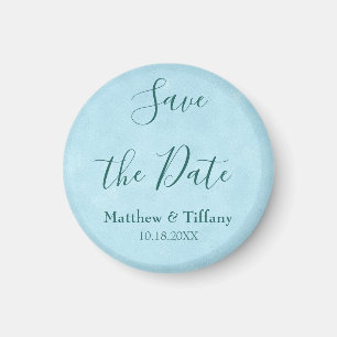Blaues Wedding Save the Date Magnet