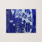 Blaues Weide-China-Puzzlespiel klein Puzzle (Horizontal)