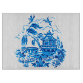 Blaues Weide-Schneidebrett Schneidebrett (Vorderseite)