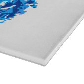 Blaues Weide-Schneidebrett Schneidebrett (Ecke)