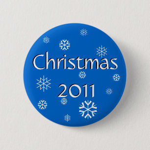 Blaues Weihnachten 2011 Button