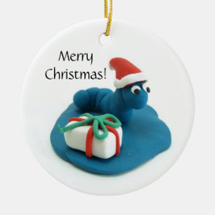 Blaues Weihnachten Werm Keramikornament