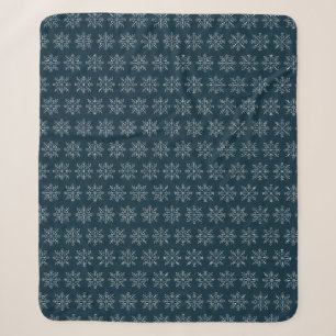 Blaues Weihnachten Winterfeiertage Schneeflocke Sherpadecke