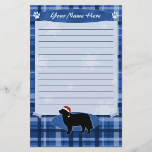 Blaues WeihnachtenBernese Gebirgshundebriefpapier Briefpapier