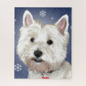 BLAUES WEIHNACHTENwestie Puzzle (Vertikal)