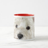 BLAUES WEIHNACHTENwestie Tasse (Zentrum)