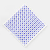 Blaues Weihnachtsbaummuster Serviette (Ecke)