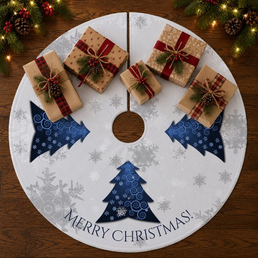 Blaues Weihnachtsbaumrock Fleece Weihnachtsbaumdecke