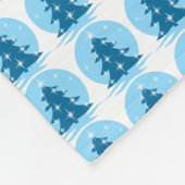 Blaues Weihnachtsblanket Schnee bedeckte Bäume Bla Fleecedecke (Ecke)