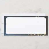 Blaues Weihnachtsmotiv mit goldenem Weihnachtsbaum (Rückseite)