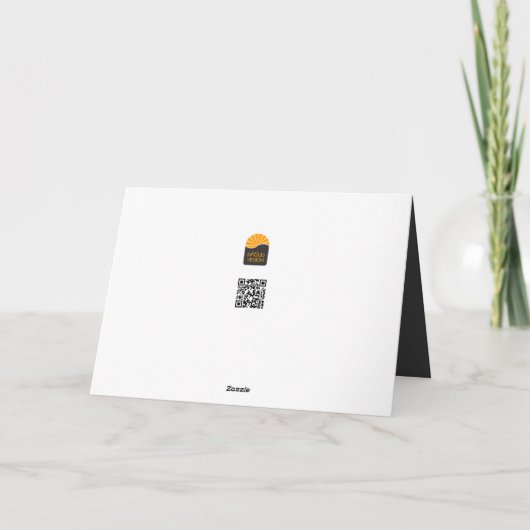 Blaues Weihnachtsmotiv mit goldenem Weihnachtsbaum Karte (Rückseite)