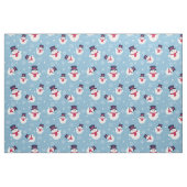 Blaues Weihnachtsmuster mit Schneemännern und Schn Stoff (Fat Quarter (45,7 x 55,9 cm))